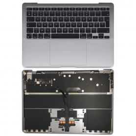 Châssis, Boîtier - Châssis Complet Apple MacBook Air 13 ″ Argent A2681 - Châssis + Batterie + Tactile + Clavier QWERTY - Grade A