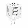 Charger, Power Adapter - 40W Universal GaN Travel Adapter with Retractable USB-C / Lightning Cables WUW-C288 - White, wholesale 