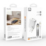 Charger, Power Adapter - 45W GaN USB-C + USB-A Fast Charger Kit with 1m USB-C Cable WUW-T116 - White, wholesale price