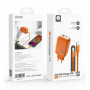 Charger, Adapter - 30W GaN USB-C + USB-A Fast Charger Kit with 1m USB-C to Lightning Cable WUW-T115 - Orange, wholesale price