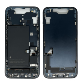 Mobile Parts - iPhone 14 Black Chassis - Without Charge Connector Battery Without Back Glass (Original Disassembled) - Grade A, 