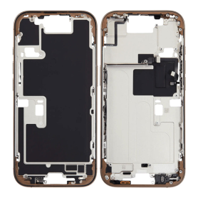 iPhone Frame, Housing - iPhone 16 Pro Chassis – Charging Port – No Back Glass – No Battery – Desert Titanium – US eSIM (Original