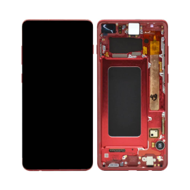 Écran, Display - Ecran Galaxy S10 Plus (G975) Rouge + Châssis OLED, prix de gros