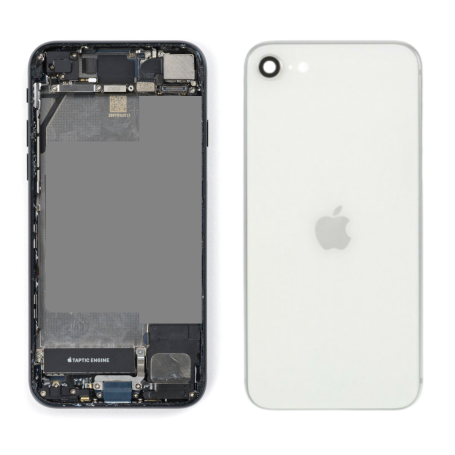 Châssis, Cadre - Chassis Complet iPhone SE 2022 Blanc - Connecteur de Charge sans Batterie (Origine Demonté) Grade AB, prix de g