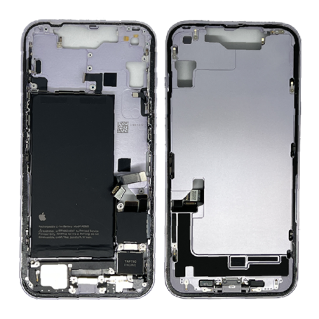 Châssis, Coque - Châssis iPhone 14 Plus Violet Connecteur de charge Sans Vitre Arrière avec Batterie (Origine Demonté) - eSIM US