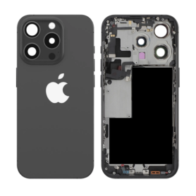 Châssis, Coque - Chassis Complet iPhone 15 Pro Max Connecteur de Charge + Batterie Titane Noir (Origine Demonté) - Grade AB, pri