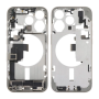 Châssis, Cadre - Châssis iPhone 15 Pro Connecteur de Charge sans Vitre Arrière sans Batterie Titane Naturel (Original Demonté) G
