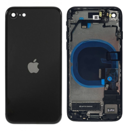 Châssis, Cadre - Châssis Complet iPhone SE Noir - Connecteur de charge sans Batterie (Origine Demonté) - Grade B, prix de gros.