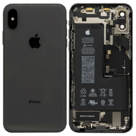 Châssis, Cadre - Chassis Complet iPhone XS Max Noir - Connecteur de Charge Sans Batterie (Origine Demonté) Grade A, prix de gros