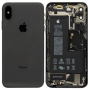 Back Glass, Rear Cover - Back Cover Housing iPhone XS Max Black - Charging Connector Without Battery (Original Dismantled) Grade