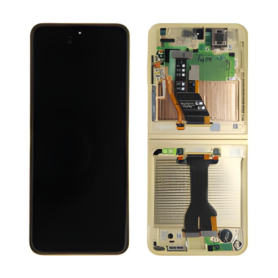 Écran, Display - Ecran Intérieur Samsung Galaxy Z Flip 6 (F741) Jaune + Châssis (Original Démonté) - Grade A, prix de gros.