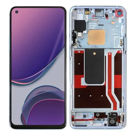 Screen, Display - OnePlus 8T Blue Screen + Frame (Original Disassembled) - Grade A, wholesale price