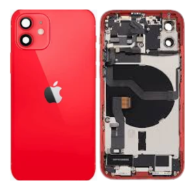 Châssis, Cadre - Châssis Complet iPhone 12 Mini Rouge - Connecteur de Charge Sans Batterie (Original Demonté) Grade AB, prix de 