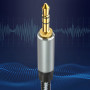 Câble Audio Type-C Mâle / Jack 3.5mm Mâle Nylon Tressé 1.5m LinQ TPC3515