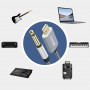 Câble Audio USB Mâle / Jack 6.35mm Mâle Nylon Tressé 3m LinQ KL6308U