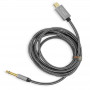 Câble Audio USB Mâle / Jack 6.35mm Mâle Nylon Tressé 3m LinQ KL6308U