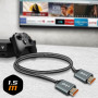 Câble HDMI 8K Nylon Tressé 1.5m LinQ HD8K16