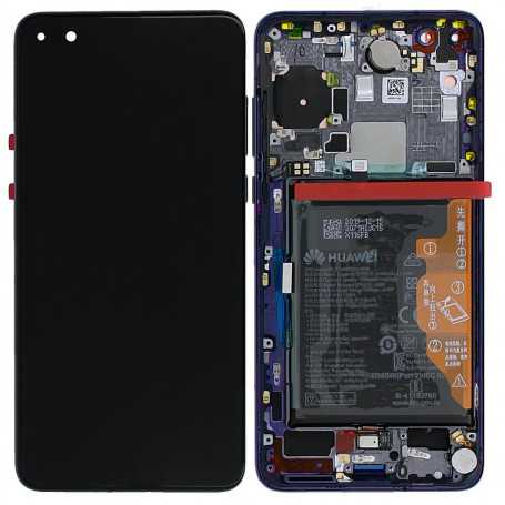 Ecran Huawei P40 Pro Bleu Sur Châssis + Batterie 02353PJJ (Service Pack)