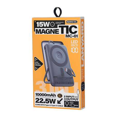 Power Bank Magnétique 10000 mAh REMAX MC-01 | Etech-Parts