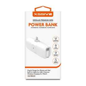 Batterie externe, Chargeur portable - Power Bank 5000mAh pour iPhone et iPad avec Câble pour USB-C - Chargement sans fil pour iW