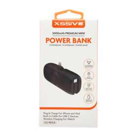 Chargeur portable, Batterie externe - Power Bank 5000mAh pour iPhone et iPad avec Câble pour USB-C - Chargement sans fil pour iW