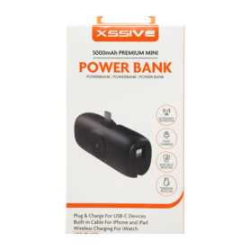 Batterie externe, Chargeur portatif - Power Bank 5000mAh pour USB-C avec Câble pour iPhone et iPad - Chargement sans fil pour iW
