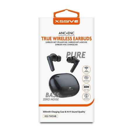Earbuds, Headphones - XSSIVE XSS-TWS14B ANC+ENC Bluetooth Earphones - Black, wholesale price