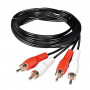 Audio Cable 2 RCA Male / 2 RCA Male Nylon Braided 5m LinQ 2R50