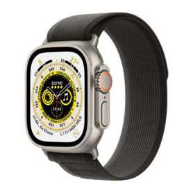 Apple Watch Ultra Cellulaire 49mm Titane Naturel - Grade A avec Boîte et Accessoires | Bracelet Trail Loop S/M Noir/Gris