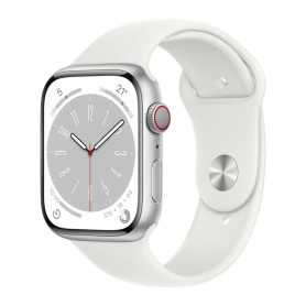 Montre Connectée Apple Watch Series 8 Cellulaire 45mm Blanc Acier inoxydable - Grade A, Boîte & Chargeur Inclus