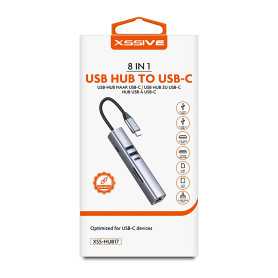 Adapter, Converter - Adapter 8-in-1 USB-C to USB Hub XSSIVE XSS-HUB17, wholesale price