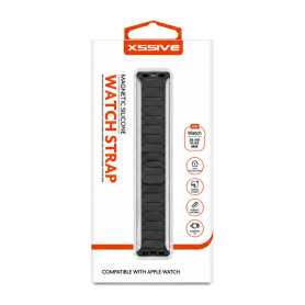 Bracelet Magnétique Silicone Apple Watch 38-42 mm Noir - Xssive