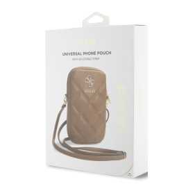 Étui, Housse - Pochette pour téléphone portable Zip PU Quilted 4G Guess GUWBZPSQSSGW – Marron, prix de gros.