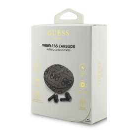 Earbuds, Headphones - Bluetooth Wireless Earphones Charging Case PU Type-C with Logo 4G GUESS GUTWST3P4EGW - Brown, wholesale pr