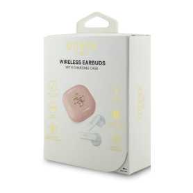 Earbuds, Headphones - Wireless Bluetooth TWS Earphones Type-C Charging Case with 4G Logo GUESS GUTWSJ7HE4GP - Rose, wholesale pr
