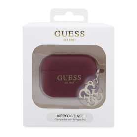 Housse, Étui - Coque de Protection pour AirPods Pro Silicone Strass Charm GUESS GUAPLECG4M - Rouge, prix de gros.