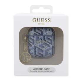 Cover, Shell - Protective Case for AirPods/AirPods 2 Cube Classic Logo GUESS GUA2HGCFSEB - Blue, wholesale price