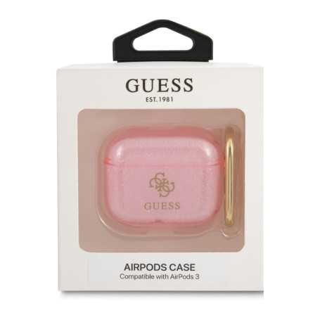 Case, Cover - GUESS GUA3UCG4GP Colorful Glitter TPU Protective Case for AirPods 3 - Pink, wholesale price