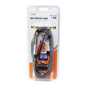 Câble Audio Type-C Mâle / 2 Jack 6.35mm Mâles Nylon Tressé 1.5m LinQ KL6309