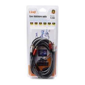 Audio Cable 3 RCA Male to Male Nylon Braided 5m LinQ 3R50 - Durable & High-Quality Sound Solution