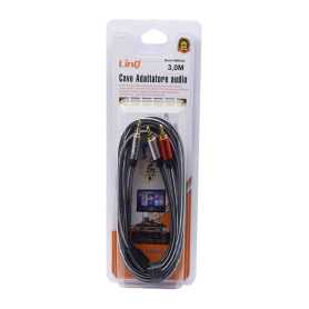 Câble Audio Jack 3.5mm Mâle / 2 RCA Mâles Nylon Tressé 3m LinQ MM0230