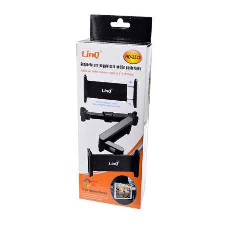 LinQ HD2535 Tablet & Phone Holder 20cm Adjustable Car Rear Seat Stand