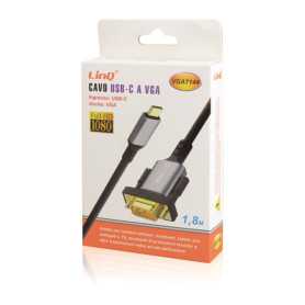 Câble USB-C Vers VGA Mâle LinQ VGA7144 | Etech-Parts
