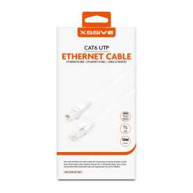 Networking Cable, LAN Cord - Ethernet Cable UTP Cat6 10M Xssive - XSS-CAT6UTP10M - White, wholesale price