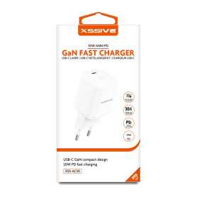 Adaptateur, Chargeur, Bloc d'alimentation - Mini Chargeur Rapide USB-C GaN PD 30W XSSIVE XSS-AC30, prix de gros.