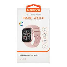 XSSIVE HD AMOLED Display Smartwatch XSS-SW6RG - Smart Features in Rose Gold Silicone Strap