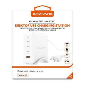 Chargeur, Adaptateur - Chargeur Rapide PD GaN 100W – Chargeur Haute Performance Compact Xssive XSS-AC85 - Blanc, prix de gros.