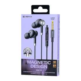Écouteurs Filaires Magnétiques Jack 3,5 mm - REMAX RM-13 Noir