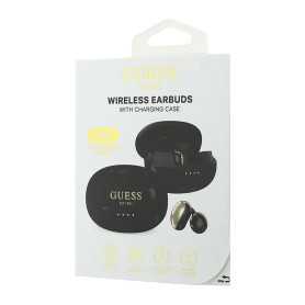 Open-Ear Earbuds - GUESS Electroplated Classic Logo Bluetooth OWS Earbuds GUTWSOL3HEGK - Black