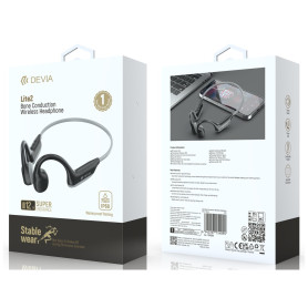 Devia TWS Lite2 Wireless Bluetooth Bone Conduction Earbuds - Black
